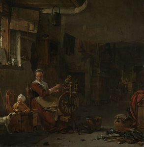 Peasant Woman Spinning