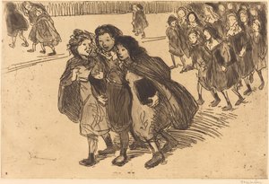 Girls Coming from School by Théophile Alexandre Steinlen
