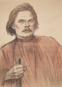 Portrait of the Author Maxim Gorky by Théophile Alexandre Steinlen