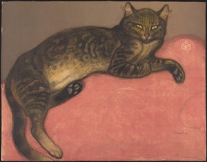 Winter: Cat on a Cushion