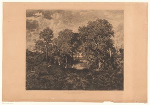 View of the Forest of Fontainebleau with a Figure by a Pond