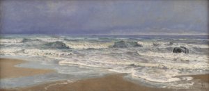 Gray Day at the North Sea with Surf