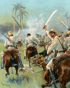 A Charge of Cuban Cavalry armed with machetes