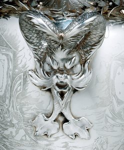 Detail of a yachting trophy (detail) by Tiffany and Company