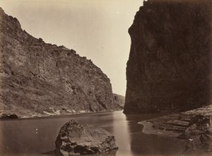 Black Canyon, Colorado River, Looking Below, Near Camp 7, 1871