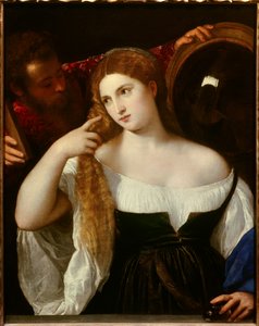 Portrait of a woman with her toilet by Tiziano Vecelli