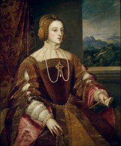 Portrait of the Empress Isabella of Portugal (1503-1539). Painting by Titian. Madrid, Prado Museum by Tiziano Vecelli