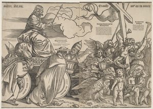 Trumpets and the Chariot of Christ by Tiziano Vecelli