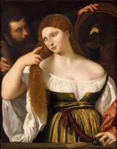 Girl Before the Mirror by Tiziano Vecelli