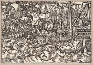 Gaius Duillius Defeats Carthage in a Naval Battle by Tobias Stimmer