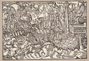 Gaius Duillius Triumphs in a Naval Battle Over the Carthaginians by Tobias Stimmer