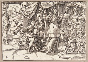 Veturia and Volumnia Plead with Coriolanus to Spare Rome