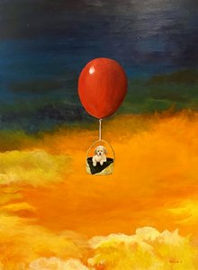 Flying Puppy Balloon by Tom Blood