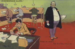 Overworked Clerk, Hard at Work, The Governor Walks In