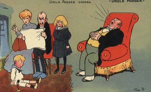 Uncle Podger Snores by Tom Browne