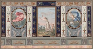 Elaborate Wall Decoration with Endymion and Hebe by Tommaso Bigatti