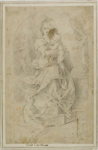 Madonna and Child with the Infant Saint John the Baptist by Tommaso Manzuoli
