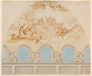 Project for a Fresco in the Dome of the Cathedral in Citta di Castello by Tommaso Maria Conca