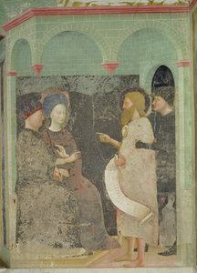 John the Baptist scolding Herod and Herodias for their adultery by Tommaso Masolino da Panicale