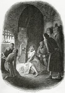 The Interrogation of Esmeralda - Illustration from Notre Dame de Paris by Tony Johannot