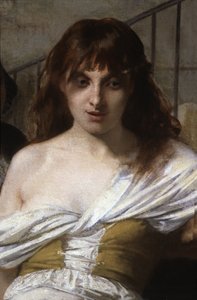 A Mad Woman (detail of Philippe Pinel Delivers the Insane at La Salpetriere) by Tony Robert Fleury