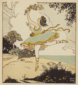 Columbine, mistress of Harlequin in the Commedia dell