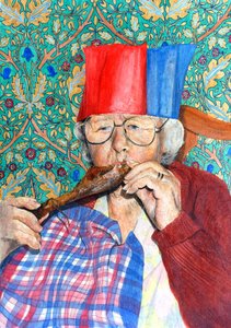 Granny Eats the Christmas Goose Leg