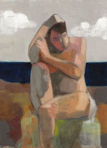 Contemplative Beach Figure