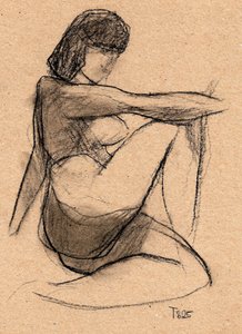 Contemplative Figure Sketch