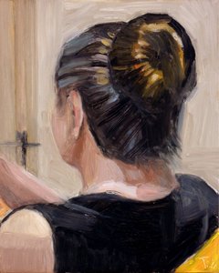 Pensive Woman Back