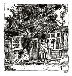 Vintage Porch Scene