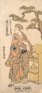 The Actor Ichikawa Komazo as the Peddler Soga no Juro Sukenari by Torii Kiyomitsu