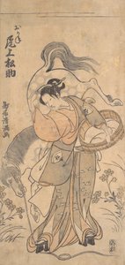 The Actor Onoe Matsusuke in the Role of the Famous Strong Woman Okane, probably 1765 by Torii Kiyomitsu