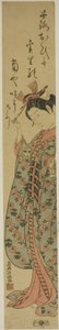 The Actor Segawa Kikunojo II as a Woman Holding a Hairpin by Torii Kiyomitsu I