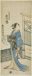 The Actor Segawa Senjo (Kikunojo III) as the wife of Amakawaya Gihei in the play "Kanadehon Chushingura" by Torii Kiyomitsu I