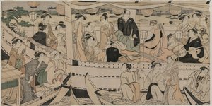 Boating Party on the Sumida River by Torii Kiyonaga