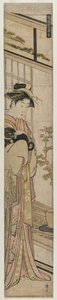 Courtesan Holding a Dog (from the series Popular Presentations) by Torii Kiyonaga
