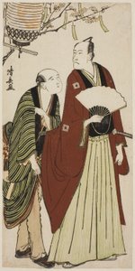 The Actor Ichikawa Danjuro V and his attendant, from an untitled series of prints showing Actors in private life