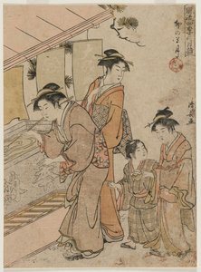 The Fourth Month from the series Fashionable Monthly Visits to Temples in the Four Seasons by Torii Kiyonaga