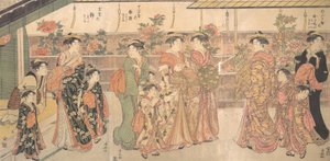 The Peony Show, ca. 1790 by Torii Kiyonaga