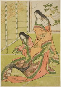 The Third Princess and Her Kitten, from an Untitled Series of Court Ladies by Torii Kiyonaga