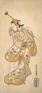 Ichikawa Monnosuke as a Sarumawashi or Monkey Showman by Torii Kiyonobu I