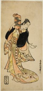 The Actor Ichikawa Monnosuke I as Oiso no Tora in the play 