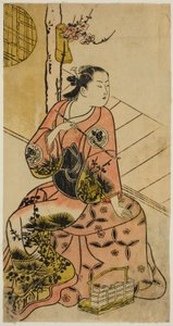 The Actor Sanjo Kantaro Holding a Pipe