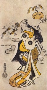 Young Japanese woman in kimono by Torii Kiyonobu I
