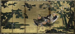 Phoenixes and Paulownia by Tosa Mitsuyoshi