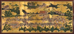 Horse Race at the Kamo Shrine by Tosa School