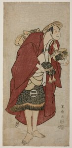 The Actor Sakata Hangoro III as the Groom Abumizuri no Iwazo in Koriyama, Actually Kurisaka Taro Tomonori by Toshusai Sharaku