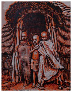 African Village Children by Tosin Oyeniyi