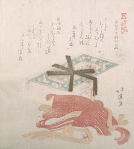 Box of Face Powder and Hair Ties, Specialities of Shimomura in Ryogaecho, 19th century